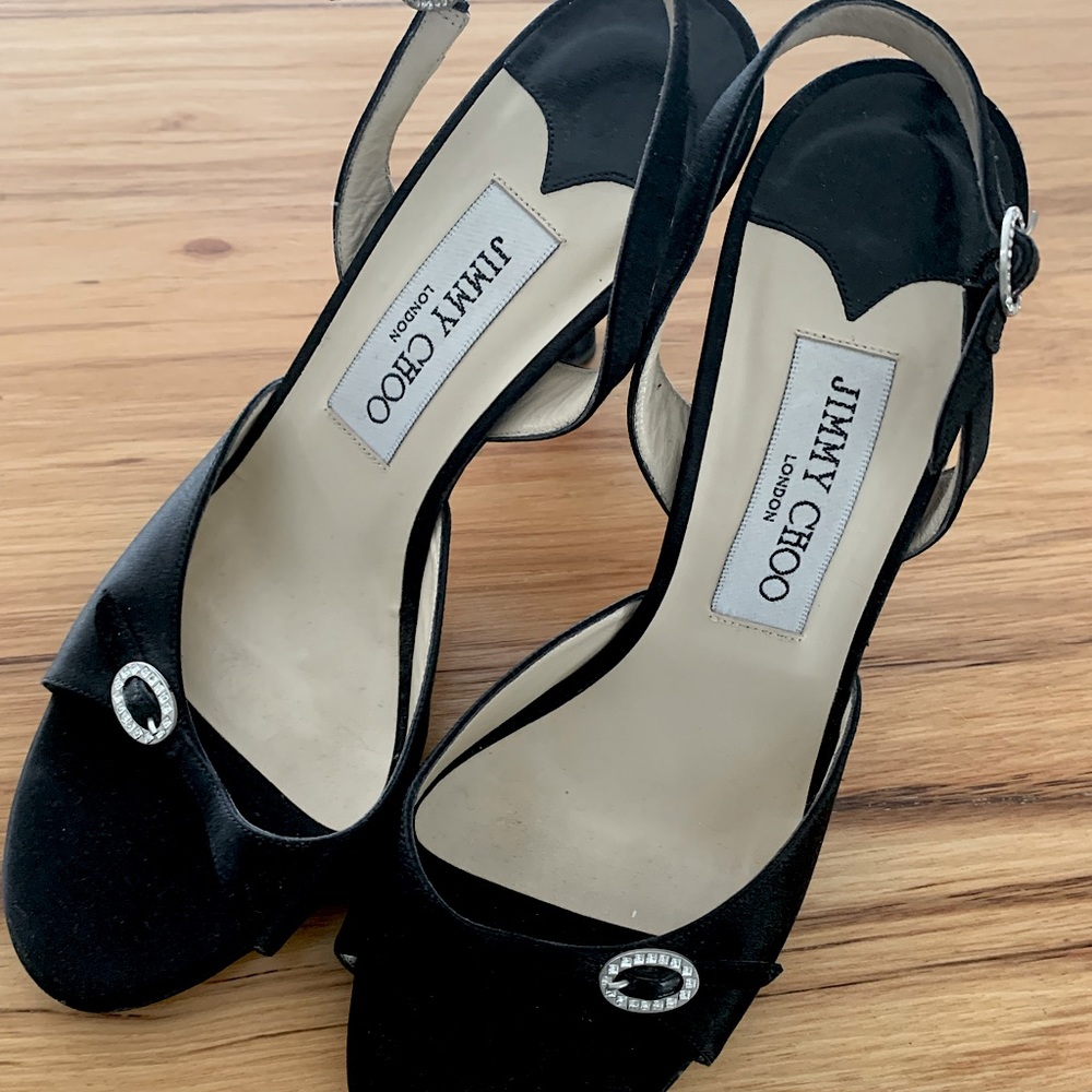 Jimmy Choo VINTAGE black strappy heels